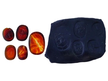 LOT OF ANCIENT MANNER EROTIC STONE INTAGLIO SEALS