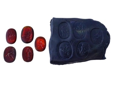 LOT OF ANCIENT MANNER EROTIC STONE INTAGLIO SEALS
