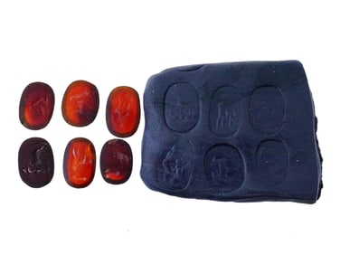LOT OF ANCIENT MANNER EROTIC STONE INTAGLIO SEALS
