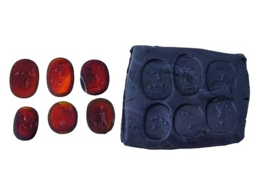 LOT OF ANCIENT MANNER EROTIC STONE INTAGLIO SEALS