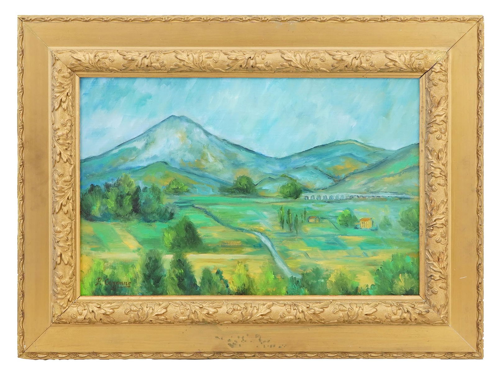 LANDSCAPE PAINTING IN STYLE OF PAUL CEZANNE (1 of 5)