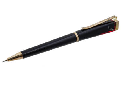 MONTBLANC WRITERS EDITION 2004 FRANZ KAFKA PENCIL: A limited edition mechanical pencil by Montblanc. Writers Edition, 2004 Franz Kafka collection. Dark red precious resin body with a translucent effect. The cap is surmounted by the white star emblem.