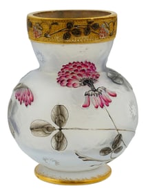 ANTIQUE ART NOUVEAU DAUM NANCY ETCHED CAMEO GLASS VASE