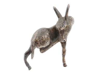 VINTAGE SILVER HANDCRAFTED DONKEY FIGURINE