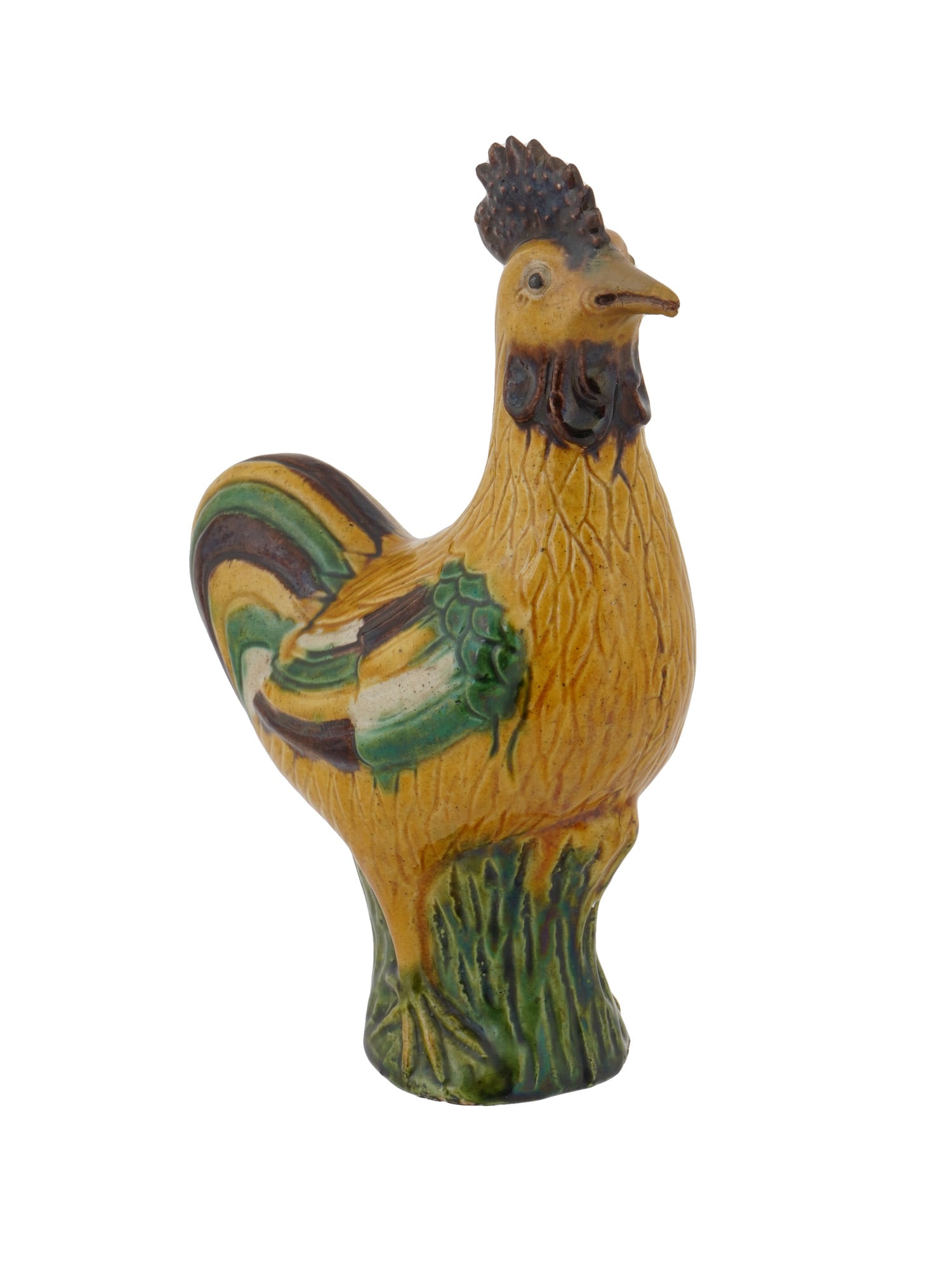ANTIQUE 18TH C CHINESE PORCELAIN ROOSTER FIGURINE (1 of 7)