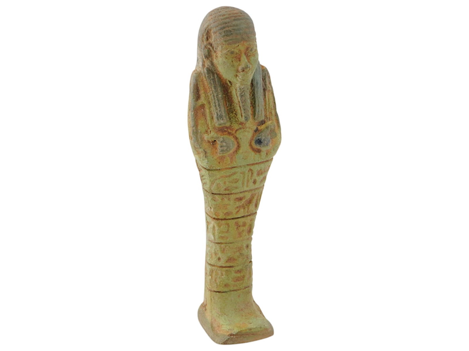 ANCIENT EGYPTIAN 18TH DYNASTY CLAY PHARAOH FIGURE (1 of 7)