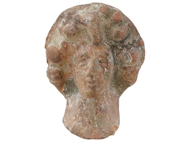 ANCIENT ROMAN EGYPTIAN TERRACOTTA FEMALE HEAD