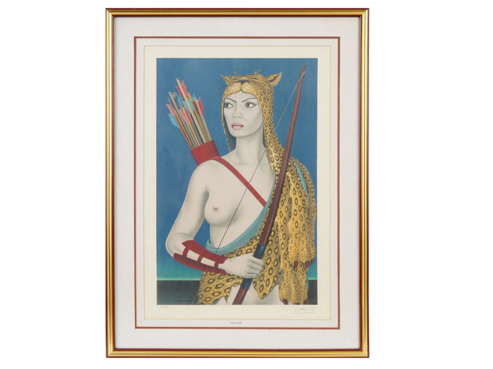 AMAZON LITHOGRAPH BY FELIX LABISSE SIGNED
