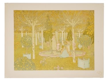 GASTON DE LATENAY FRENCH ART NOUVEAU LITHOGRAPH