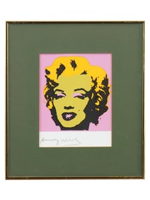 LITHOGRAPH SIGNED ANDY WARHOL MARILYN MONROE PORTRAIT