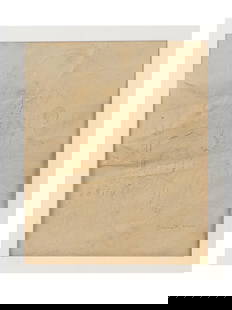 SOMNATH HORE INDIAN ABSTRACT MODERNIST WHITE PULP PRINT: Somnath Hore, Indian, 1921 to 2006, a white pulp print. Somnath Hore was a renowned Indian modernist known for his minimalist yet emotionally charged works. Executed in Hores distinctive intaglio tech