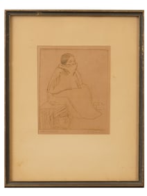 ATTR MORRIS TOPCHEVSKY AMERICAN PORTRAIT ETCHING