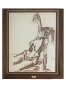 HENRI DE TOULOUSE LAUTREC FRENCH PAINTING NUDE MODEL