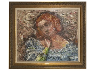 CHAIM SOUTINE RUSSIAN FRENCH PAINTING WOMAN RED HAIR