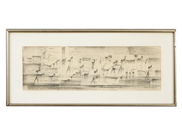 ABSTRACT CHARCOAL PAINTING BY VASSIL IVANOFF