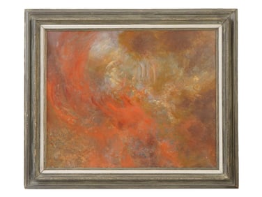 MODERNIST SURREAL MANNER OIL PAINTING FRAMED