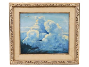 AMERICAN OIL PAINTING AIRPLANE IN MANNER OF ERIC SLOANE