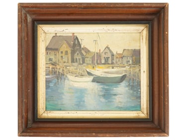 ANTIQUE CANADIAN OIL PAINTING BY NORA COLLYER