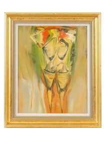 WILLIAM DE KOONING SCHOOL EXPRESSIONIST OIL PAINTING