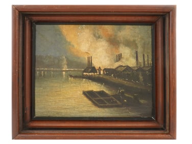 ANTIQUE AMERICAN OIL PAINTING AFTER AARON H GORSON
