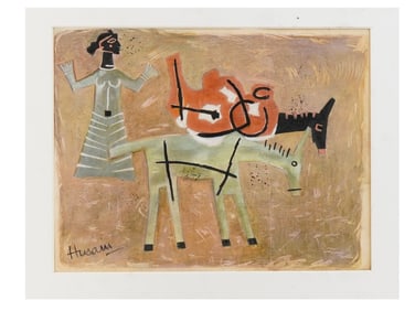 PASTEL ON PAPER PAINTING AFTER MAQBOOL FIDA HUSAIN
