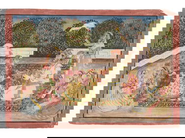 ANTIQUE INDIAN BIKANER SCHOOL MINIATURE PAINTING