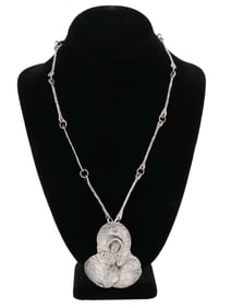 JENS PETER CLAUSEN BRUTALIST STERLING NECKLACE