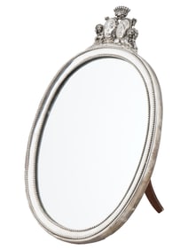 IMPERIAL RUSSIAN SILVER STANDING DRESSING MIRROR
