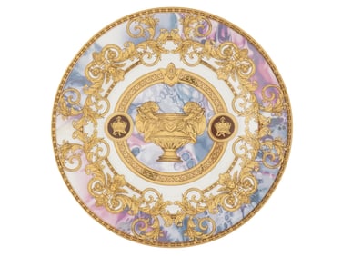 VERSACE ROSENTHAL PORCELAIN PRESTIGE GALA LE BLUE PLATE