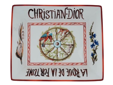CHRISTIAN DIOR TAROT WHEEL OF FORTUNE PORCELAIN PLATE