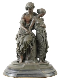 MATHURIN MOREAU FRENCH NEOCLASSICAL BRONZE SCULPTURE