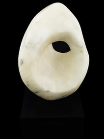 MID CENTURY MODERN ABSTRACT ALABASTER SCULPTURE