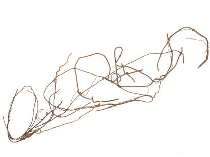 SONO OSATO CONTEMPORARY AMERICAN METAL WIRE SCULPTURE: Mixed media artwork by Sono Osato, born 1960, a contemporary American artist known for her interest in found objects. This lot features an abstract sculpture made of wire. Undated. Osato's work can be