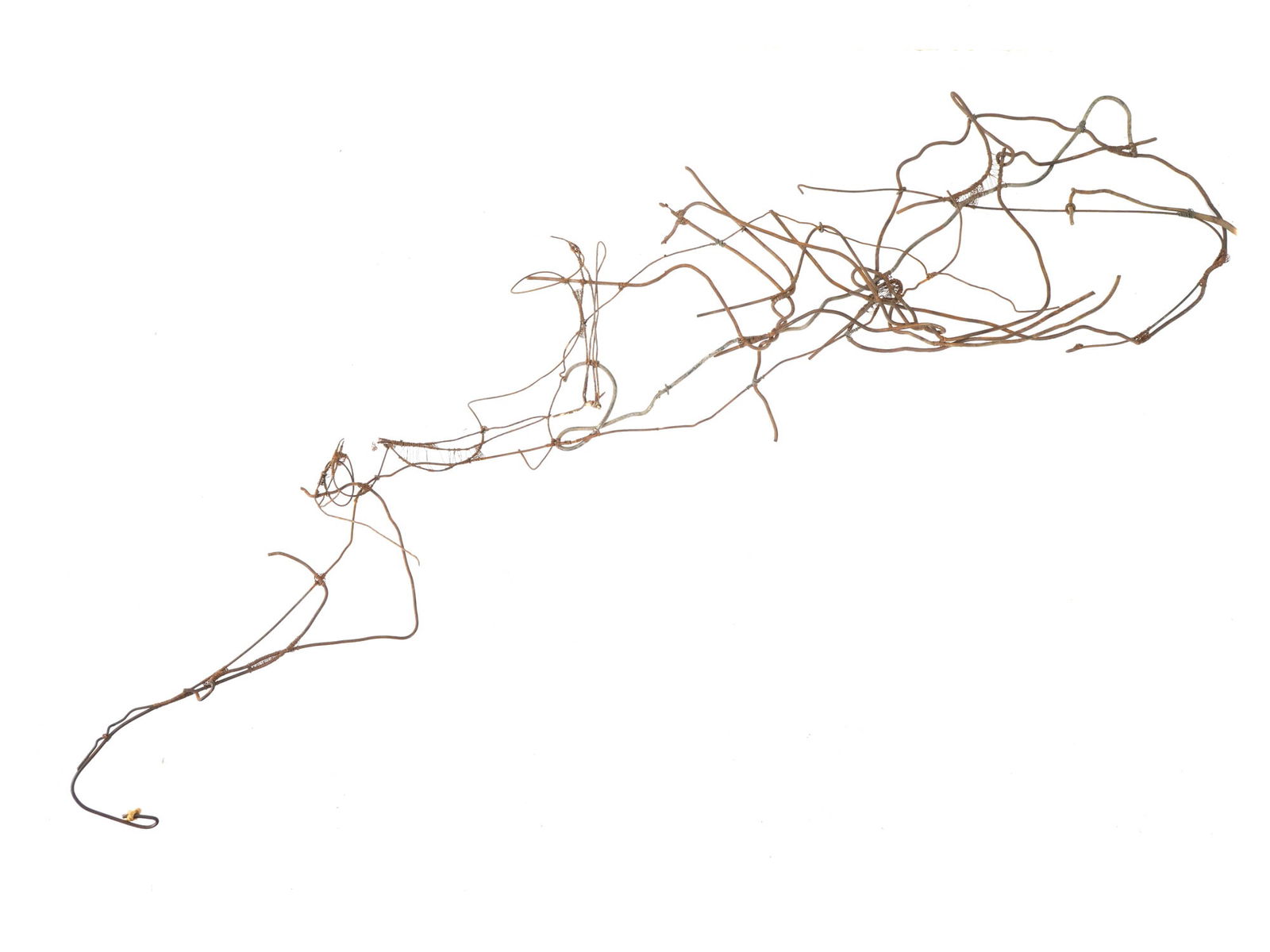 SONO OSATO CONTEMPORARY AMERICAN METAL WIRE SCULPTURE: Mixed media artwork by Sono Osato, born 1960, a contemporary American artist known for her interest in found objects. This lot features an abstract sculpture made of wire. Undated. Osato's work can be