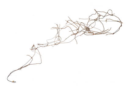 SONO OSATO CONTEMPORARY AMERICAN METAL WIRE SCULPTURE: Mixed media artwork by Sono Osato, born 1960, a contemporary American artist known for her interest in found objects. This lot features an abstract sculpture made of wire. Undated. Osato's work can be