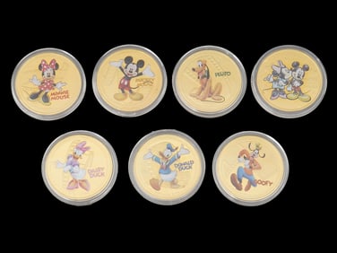 2020 WALT DISNEY NEW ZEALAND GOLD PLATED COINS