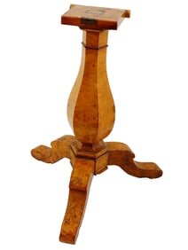 ANTIQUE VICTORIAN CARVED BURL WOOD BASE TABLE LEG