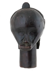 CENTRAL AFRICAN GABON FANG PEOPLE WOODEN HEAD