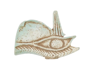 ANCIENT EGYPTIAN FAIENCE HORUS EYE AMULET PENDANT