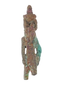 ANCIENT EGYPTIAN GOD NEFERTUM BRONZE AMULET PENDANT
