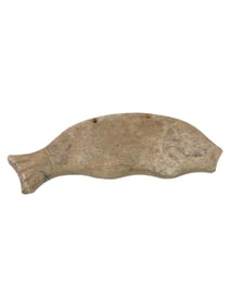ANCIENT EGYPTIAN LATE PERIOD STONE FISH PENDANT