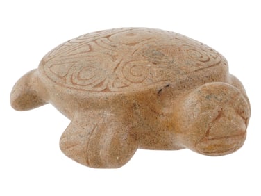 ANCIENT PRE COLUMBIAN TAINO ARAWAK STONE TURTLE EFFIGY