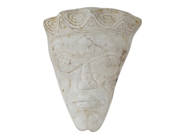 ANCIENT PRE COLUMBIAN TAINO ARAWAK CARVED SHELL MASK