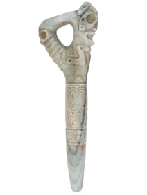 ANCIENT PRE COLUMBIAN TAINO ARAWAK STONE SCEPTER