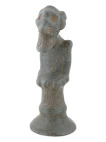 ANCIENT PRE COLUMBIAN TAINO HARD STONE ANTHROPIC PESTLE