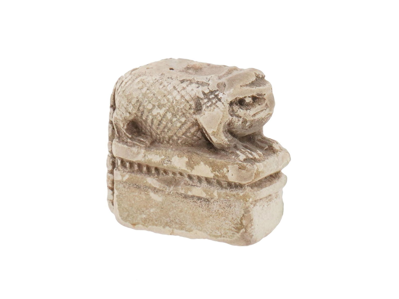 305 TO 30 BC ANCIENT EGYPTIAN LIMESTONE ANIMAL FIGURE (1 of 7)