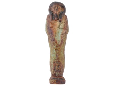 ANCIENT EGYPTIAN 18TH DYNASTY FAIENCE USHABTI FIGURINE