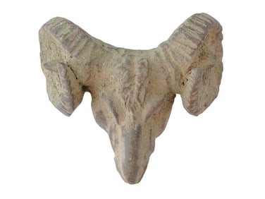 ANCIENT PERSIAN BRONZE SCULPTURE A RAMS HEAD