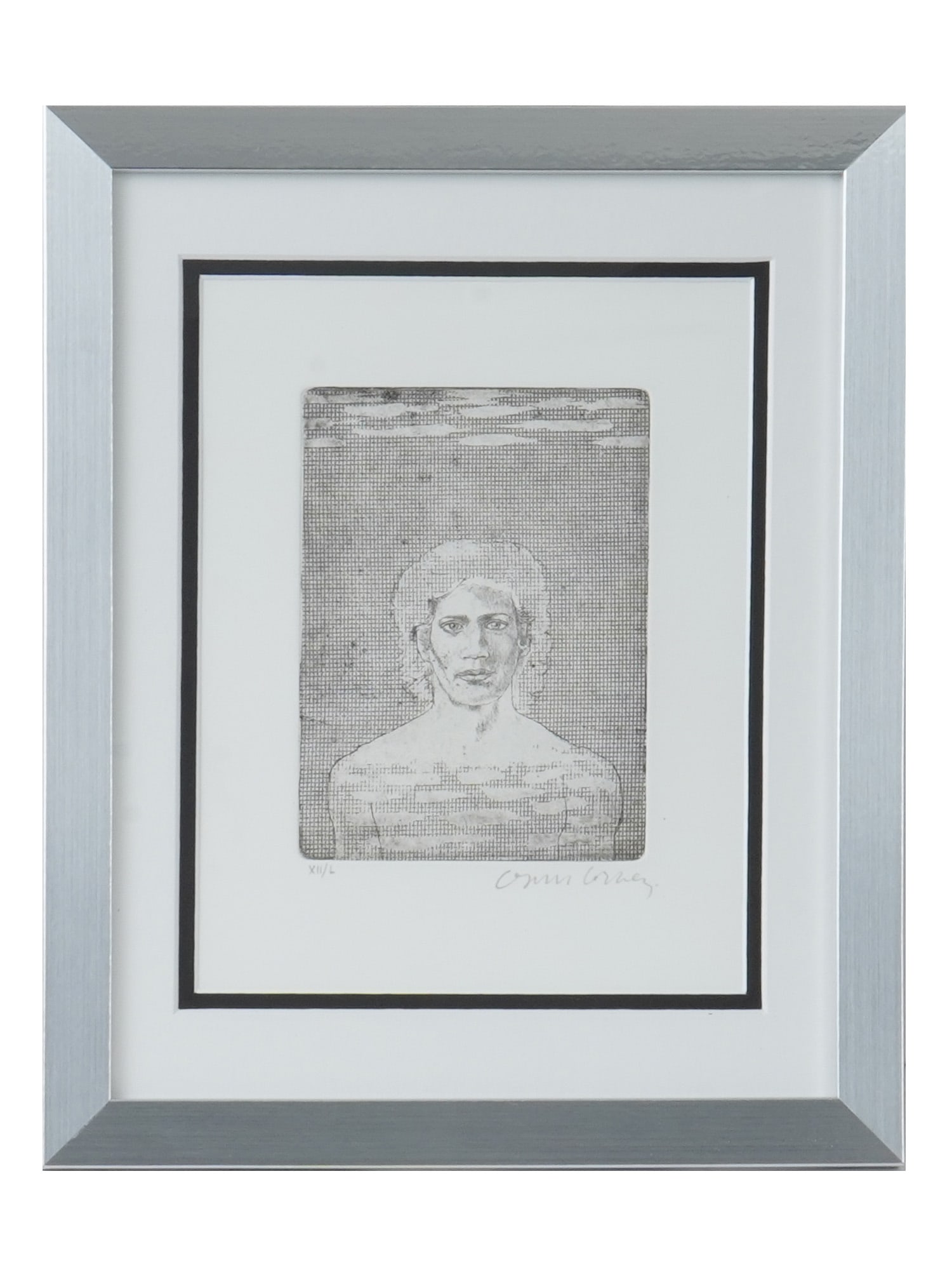 MODERN ETCHING MALE PORTRAIT SIGNED DAVID HOCKNEY (1 of 5)