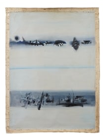 ACRYLIC ABSTRACT PAINTING SIGNED VS GAITONDE